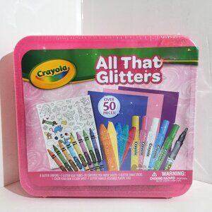 Crayola All That Glitters Art Case 50+ pc Coloring Set Toys Gift for Kids 5+